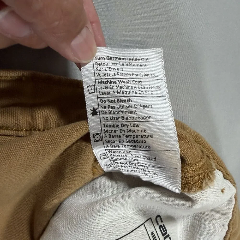 Men's 40 Carhartt Shorts Tan  Rugged Flex Relaxed Fit Canvas Work Model#Bs2514-M